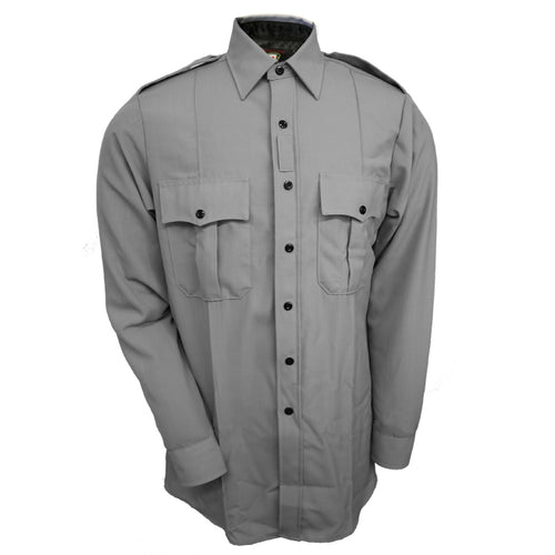 Cotton Grey Collared Transit Shirt Mens