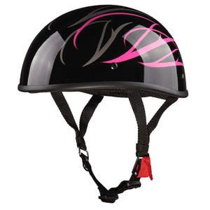 DOT Beanie Motorcycle Half Helmet Pink