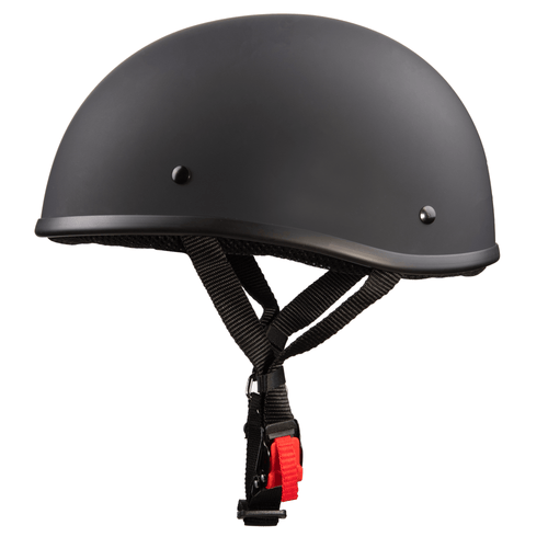 DOT Beanie Motorcycle Half Helmet Matte Black