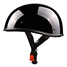 Load image into Gallery viewer, DOT Beanie Motorcycle Half Helmet Gloss Black