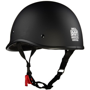 Polo Motorcycle Half Helmet - Matte Black