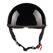 Load image into Gallery viewer, DOT Beanie Motorcycle Half Helmet Gloss Black