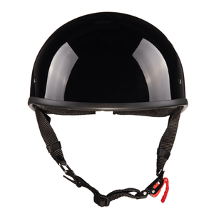 DOT Beanie Motorcycle Half Helmet Gloss Black
