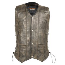 Load image into Gallery viewer, 10 Pocket Leather Vest - Distressed Brown