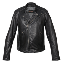 Load image into Gallery viewer, Leather Jacket with Diamond Stitched Shoulders