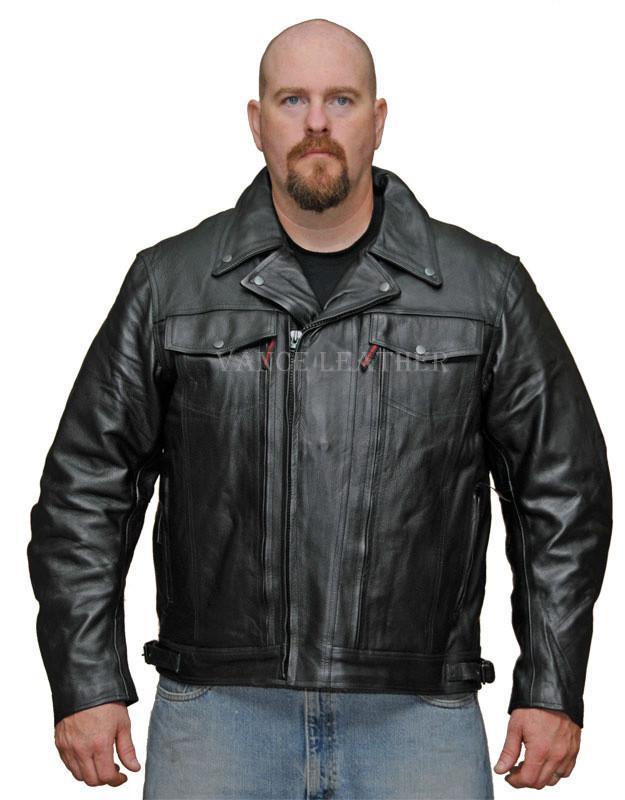 Men's Double Pistol Pete-Chief Premium Leather Motorcycle Jacket
