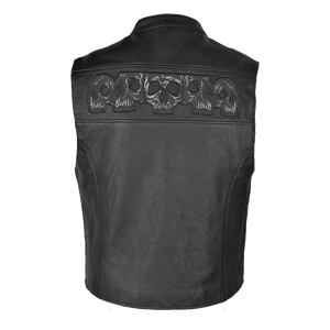 Club Style Vest with Skulls