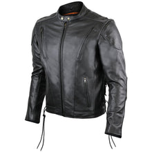 Load image into Gallery viewer, Cowhide Leather Fully Lined Racer Jacket